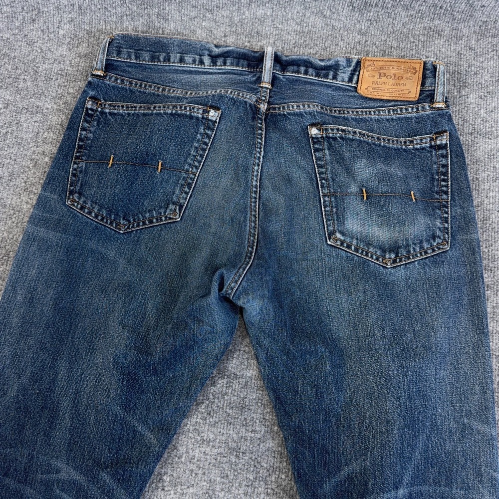 Polo Ralph Lauren Jeans Men 32x30 (FIT 34) Hampton Straight Distressed Denim‎ - Picture 13 of 14